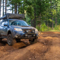 RalliTEK Subaru Forester Front View with Light Bar and Winch Mount
