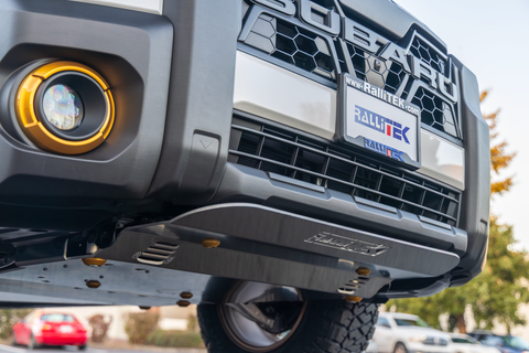Close-up of 2026 Outback Wilderness with Skid Plates Installed