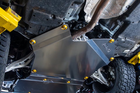 2026 Forester Wilderness with RalliTEK Transmission Skid Plate installed