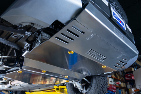 2026 Forester Wilderness with RalliTEK Front Skid Plate installed with Front Bumper Protector