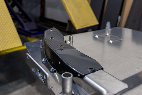 Close Up of power steering vent duct for 2026 Outback Wilderness installed on RalliTEK Skid Plates