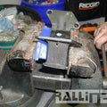 RalliTEK 5EAT Transmission Mount Insert Install in Progress