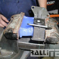 RalliTEK 5EAT Transmission Mount Insert Install in Progress