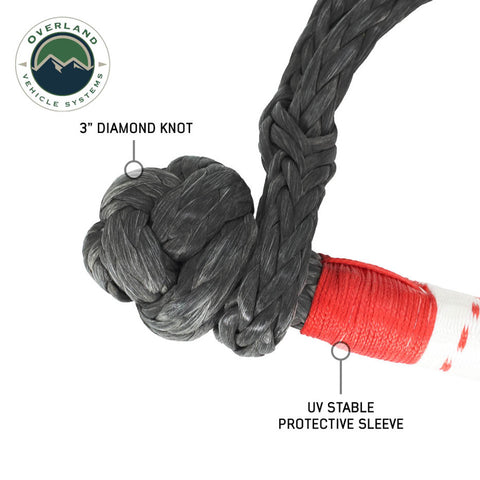 OVS Soft Shackle 3/8" x 23" 36,000 LB. with Loop & Abrasive Sleeve