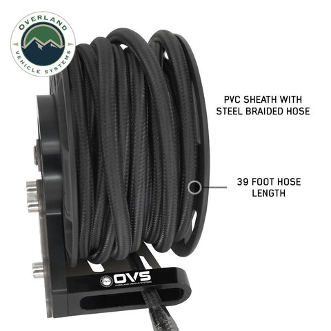 OVS Air Hose Reel Kit - 39 ft with Mounting Bracket and Hardware