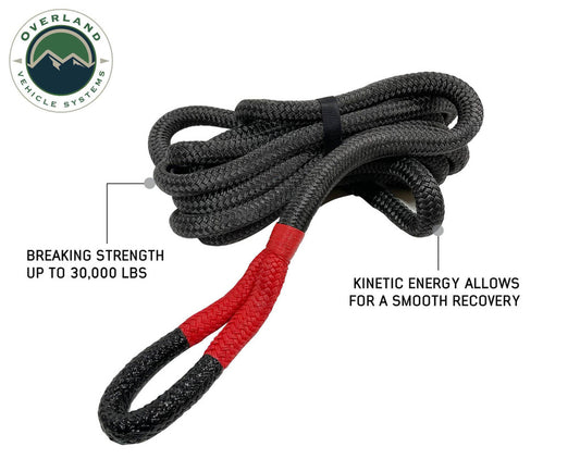 Overland Vehicle Systems Kinetic Rope 1" x 30' with Storage Bag