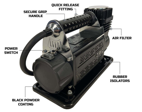 EGOI Air Compressor System 5.6 CFM With Storage Bag, Hose & Attachments Universal