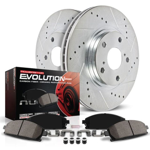 PowerStop Rear Z23 Evolution Sport Brake Kit - Fits 13-21 Subaru Crosstrek / 14-18 Forester / 12-21 Impreza