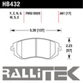 Hawk HP Plus Front Brake Pads - WRX 2003-2005 & 2008-2014 / Baja 2003-2006 / Forester 2009-2013 / More