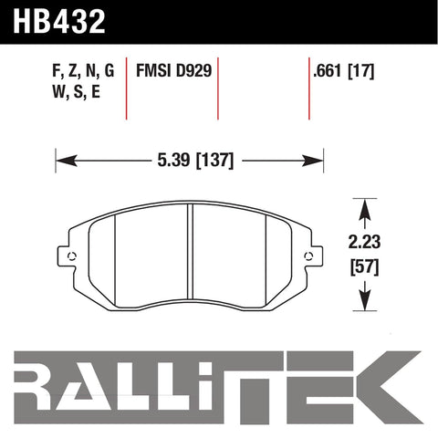 Hawk HP Plus Front Brake Pads - WRX 2003-2005 & 2008-2014 / Baja 2003-2006 / Forester 2009-2013 / More