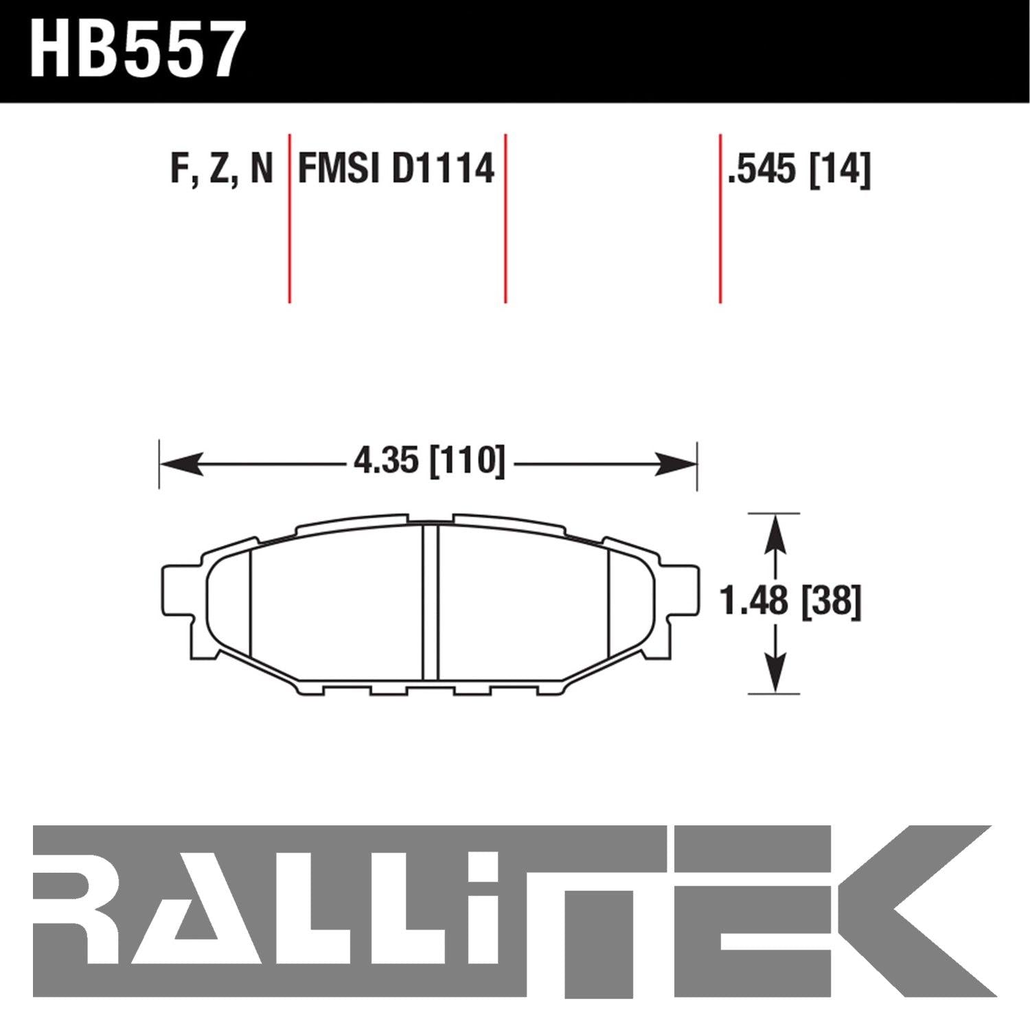 Hawk HP Plus Rear Brake Pads - WRX 2008-2015 / Forester 2009-2013 / More