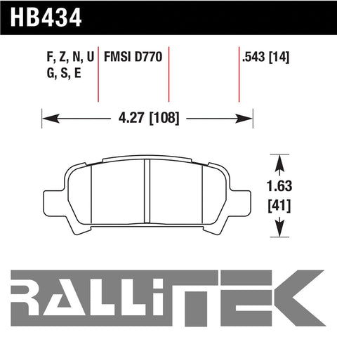 Hawk Performance Ceramic Rear Brake Pads - WRX 2002-2003 WRX / Legacy GT 2005-2009 / Baja 2003-2006 / More