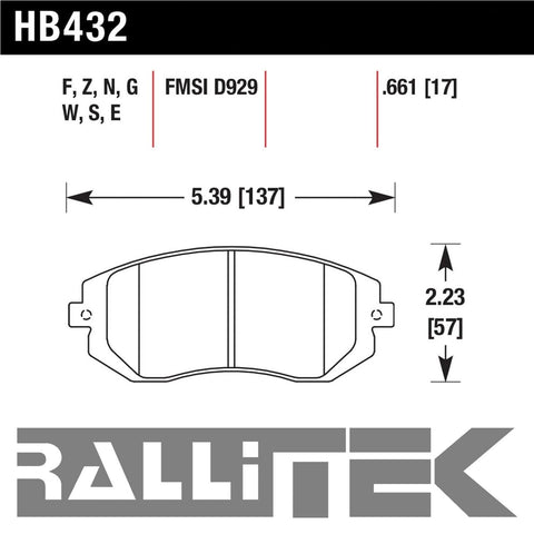 Hawk Performance Ceramic Front Brake Pads - WRX 2003-2005 & 2008-2014 / Baja 2003-2006 / Forester 2009-2013 / More