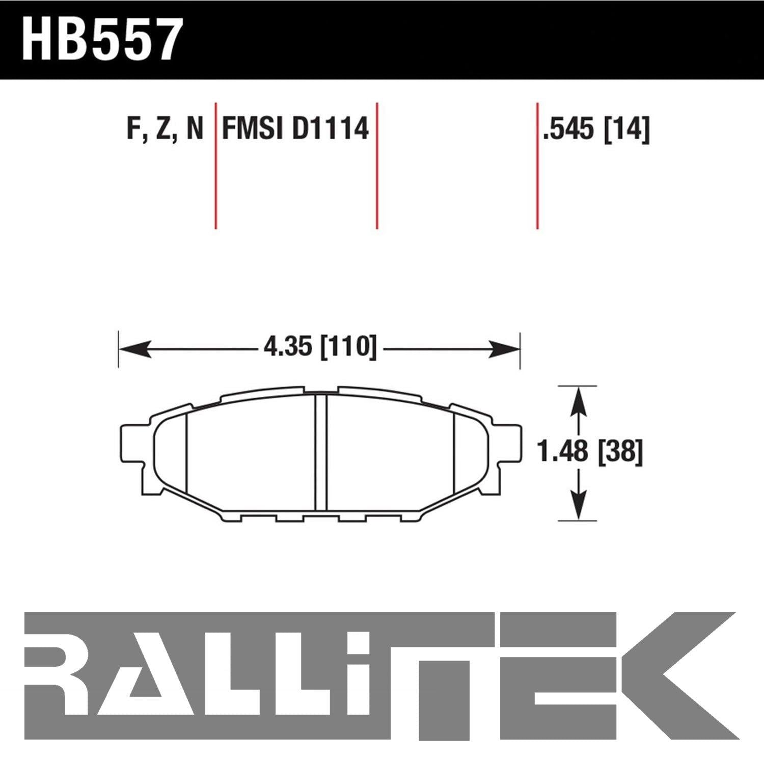 Hawk HPS 5.0 Rear Brake Pads - WRX 2008-2015 / Forester 2009-2013 / More