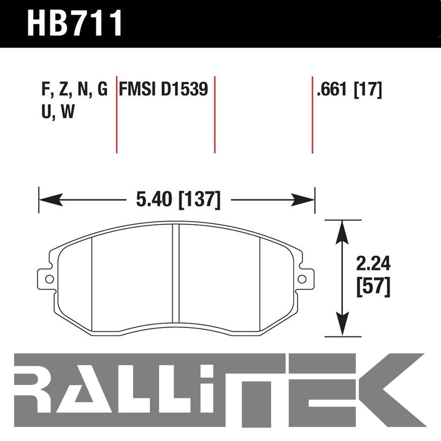 Hawk HPS Front Brake Pads - BRZ & FR-S 2013-2016 / Forester X 2011-2013 / More