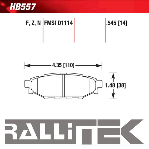 Hawk Performance Ceramic Rear Brake Pads - WRX 2008-2015 / Forester 2009-2013 / More