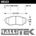 Hawk Performance Ceramic Front Brake Pads - Legacy GT 2005-2009 / Outback 3.6R 2010-2011 / Tribeca 2006-2010