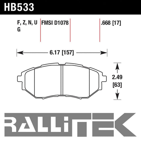 Hawk Performance Ceramic Front Brake Pads - Legacy GT 2005-2009 / Outback 3.6R 2010-2011 / Tribeca 2006-2010