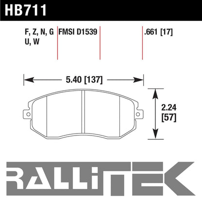 Hawk HP Plus Front Brake Pads - BRZ & FR-S 2013-2016 / Forester X 2011-2013 / More