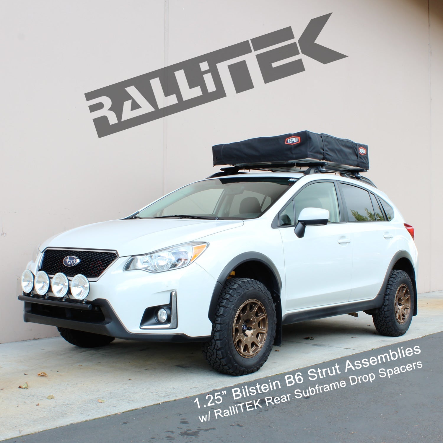 RalliTEK 1.25" Front Raised Sport Springs & Bilstein B6 Struts Assembled - Crosstrek XV 2013-2017