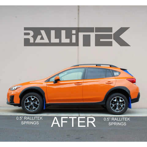 RalliTEK 0.5" Rear Sport Springs & OEM Struts Assembled - Crosstrek XV 2018-2019