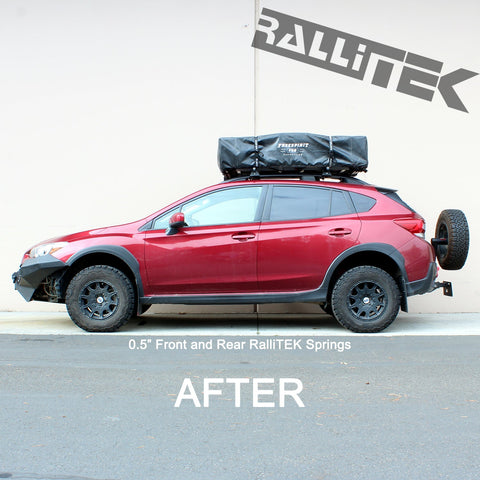 RalliTEK 0.5" Rear Sport Springs & OEM Struts Assembled - Crosstrek XV 2018-2019