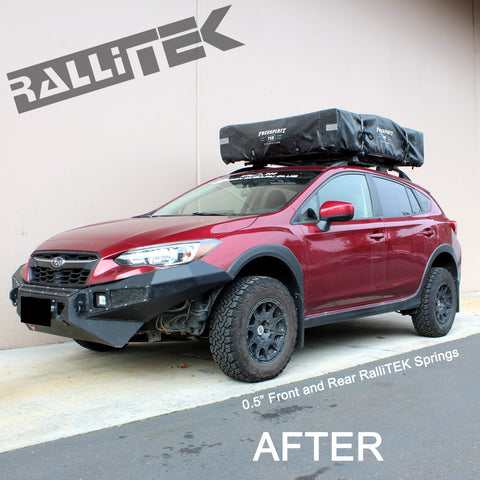 RalliTEK 0.5" Rear Sport Springs & OEM Struts Assembled - Crosstrek XV 2018-2019