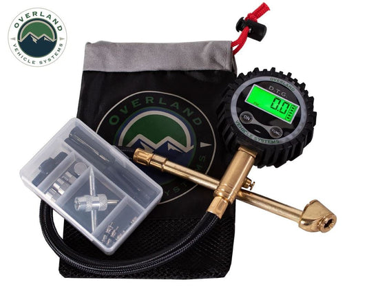 Overland Vehicle Systems   Digital Tire Gauge with Storage Bag