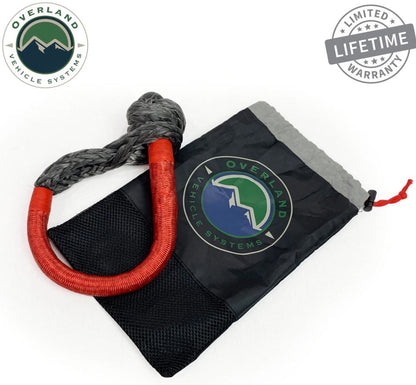 Overland Vehicle Systems   Soft Recovery Shackle with Storage bag