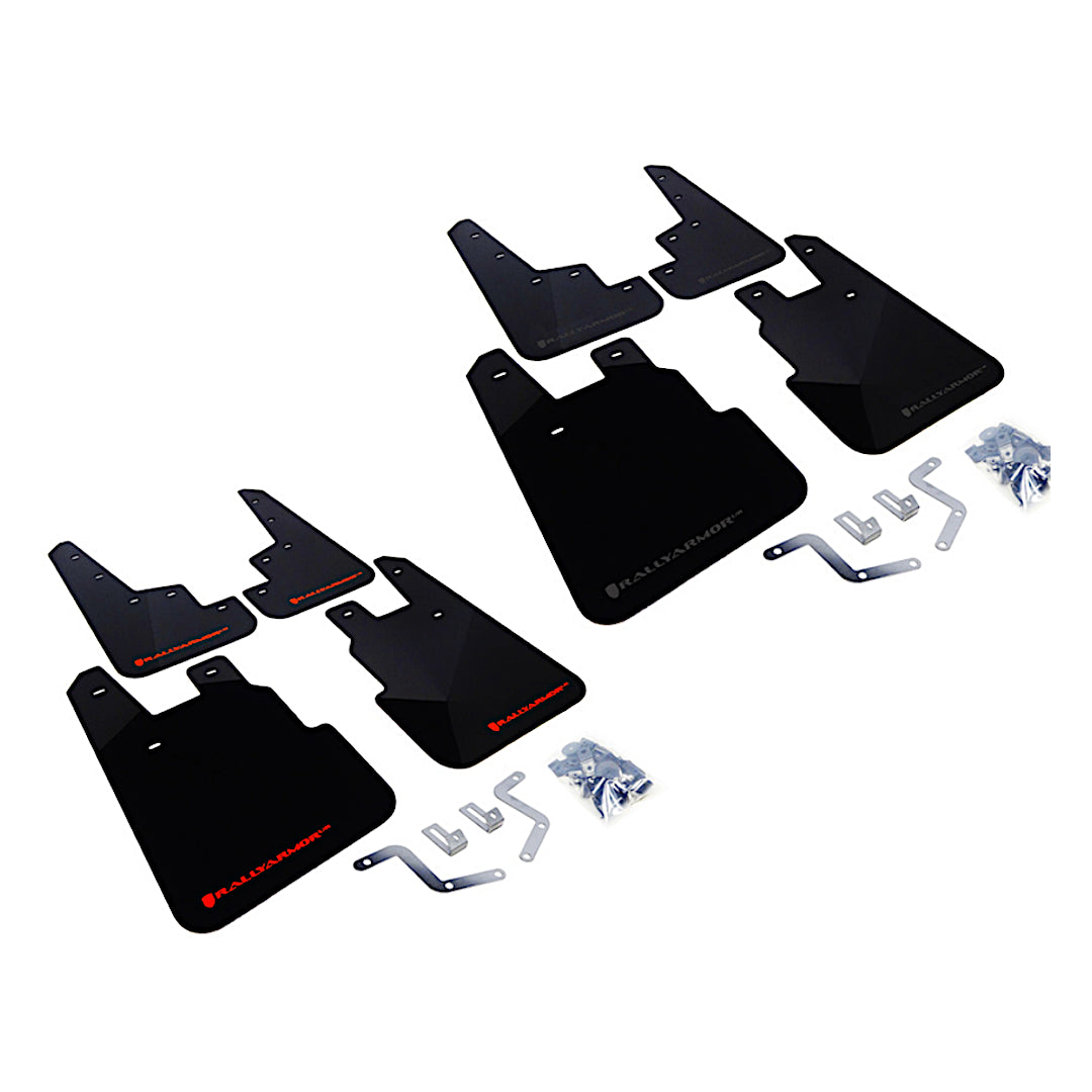 Rally Armor UR Black Mud Flaps W/ Red Logo For 2014-2018 Subaru Forester