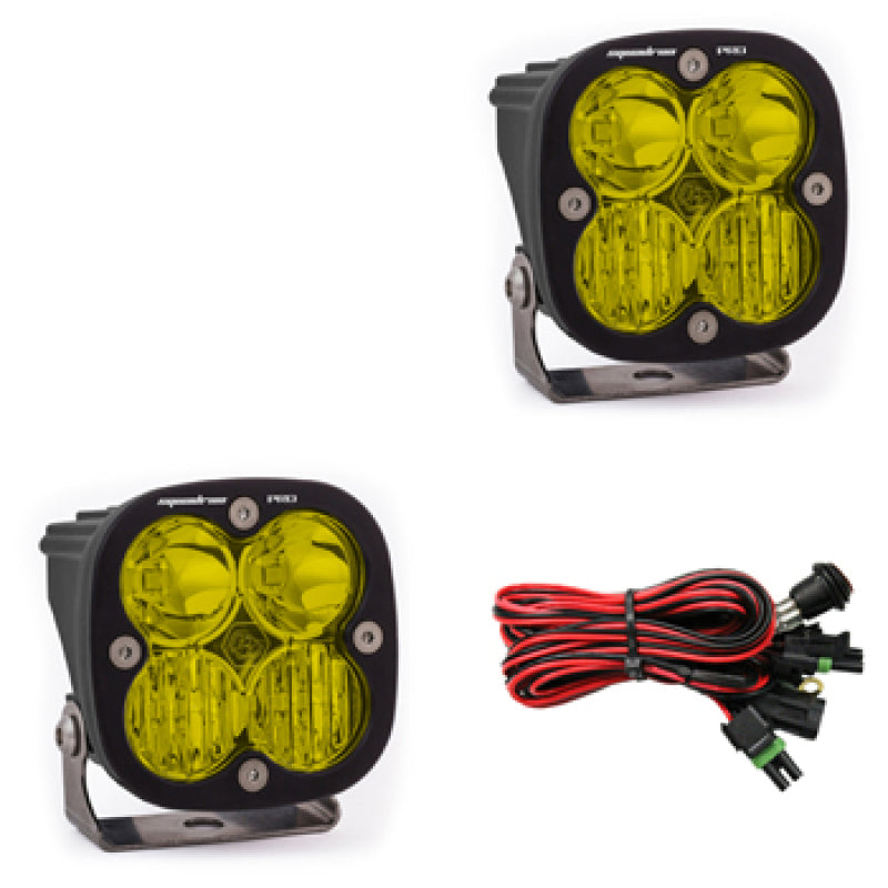 Squadron Pro Series Driving Combo Pattern Pair LED Light Pods - Amber